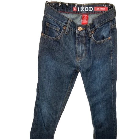 Izod Medium Wash Denim Jeans Slim Straight - Picture 1 of 5